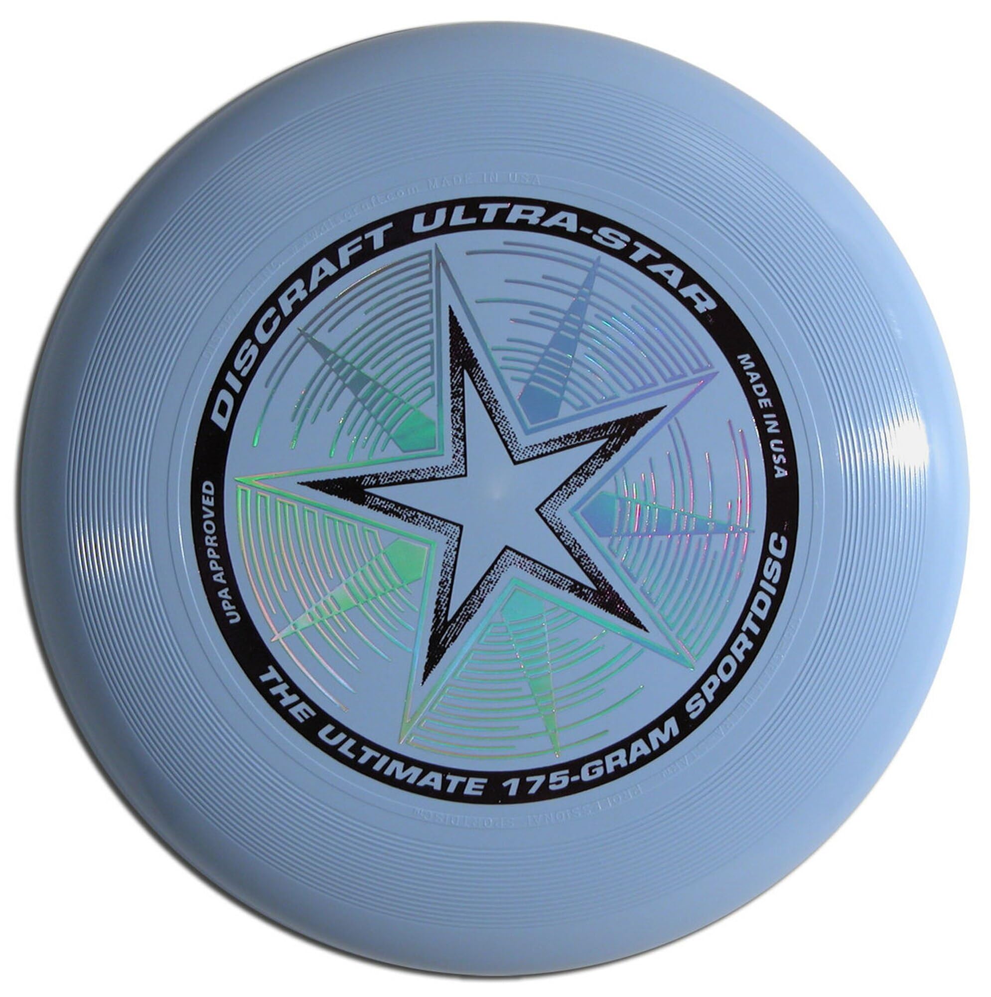 Discraft 175g Ultra-Star Sport Disc – Ultimate Frisbee Competition Spec, Suitable for all Levels of Play, Long and Stable Flights, Light Blue