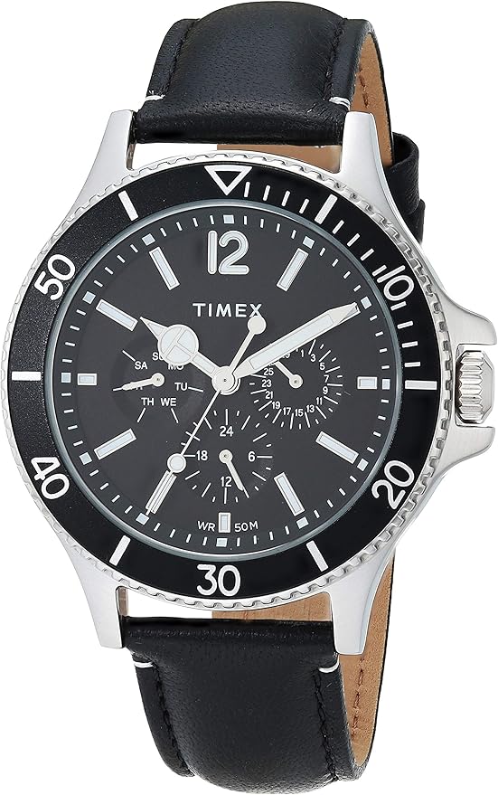 Timex Men's Harborside Multifunction 43mm Watch Black