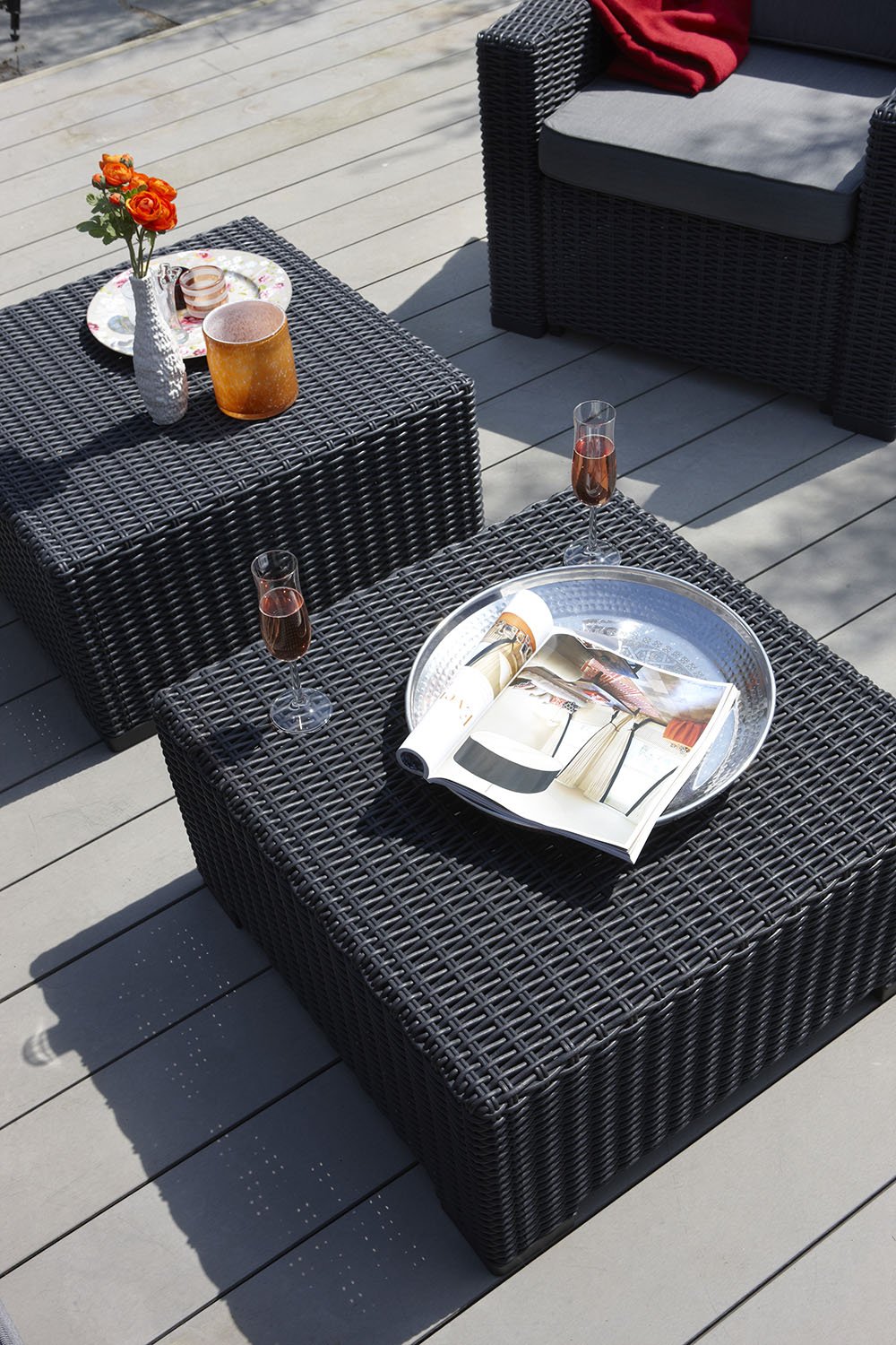 Sofas Keter California All Weather Outdoor Patio Coffee Table In A Resin Plastic Wicker Pattern Graphite Patio Lawn Garden Chefschoice Nz