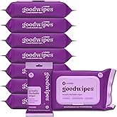 goodwipes Flushable Butt Wipes - Vitamin E & Aloe - Sewer & Septic Safe - Extra Large Adult Wet Wipes For Women & Men - Bathroom Essentials - Lavender, 418 Count (8 Packs + 1 Travel)