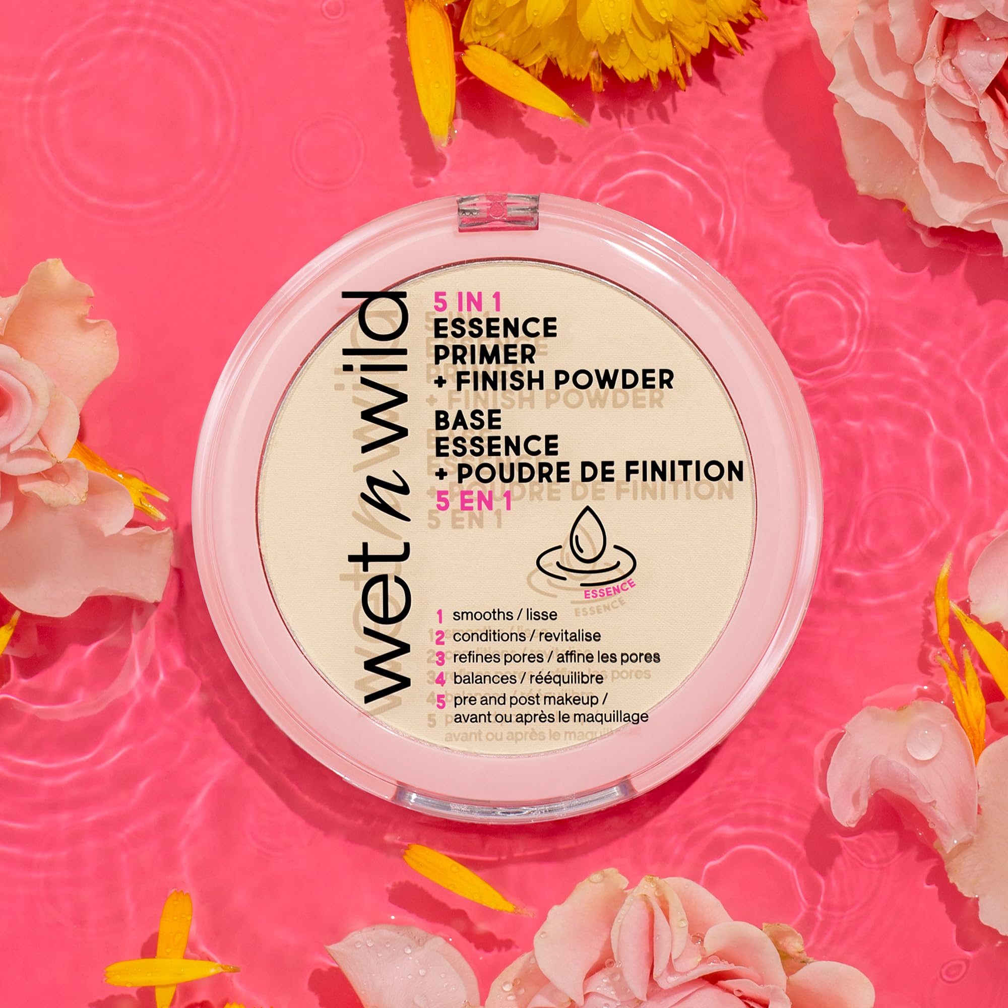 wet n wild 5 In 1 Essence Primer + Finish Powder clear