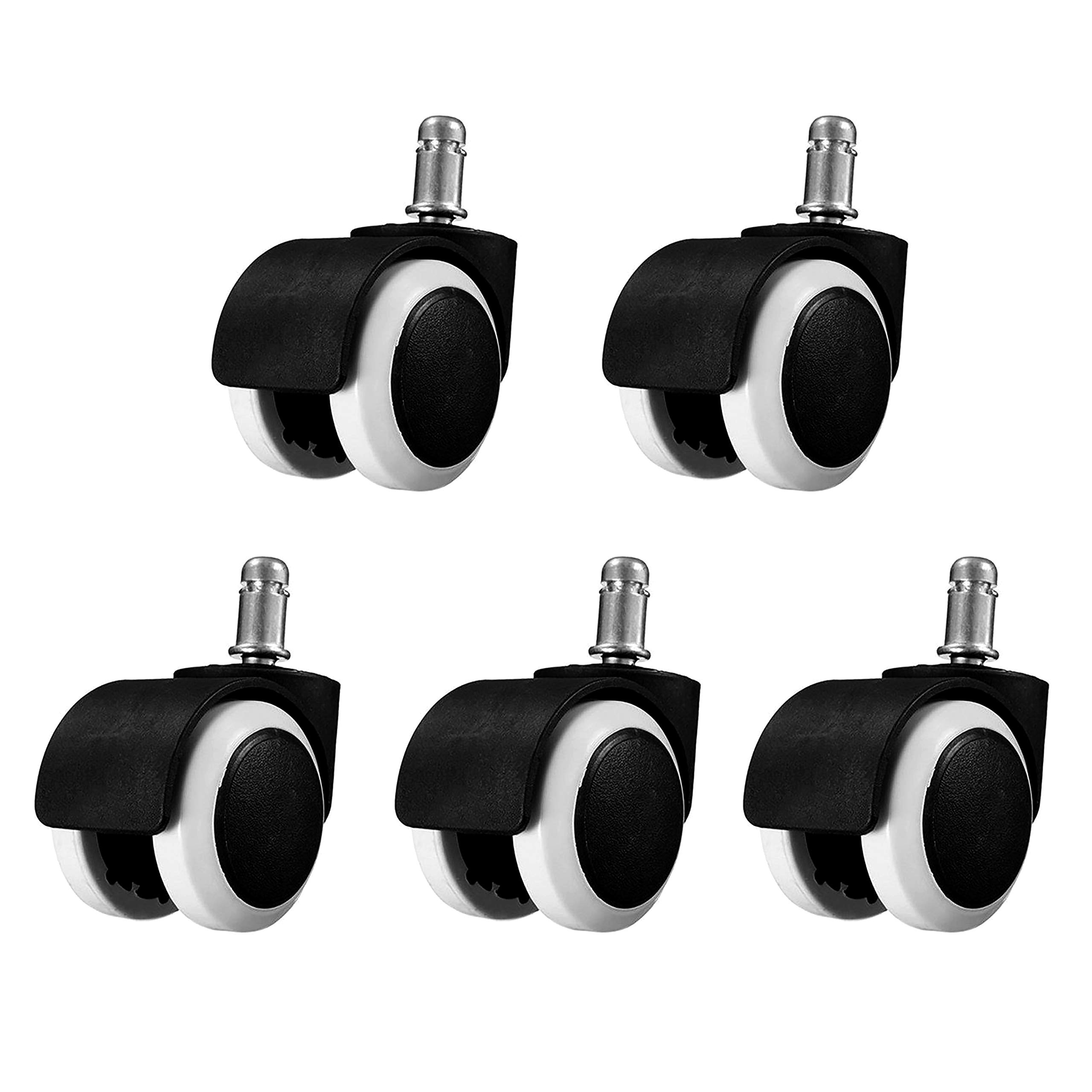 Chair Replacement Wheels Mute Office Chair Wheels for Office Chairs Protecting Hard Wood Floor for Office School Home 2 Inch 5 Pieces