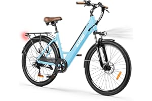 ACTBEST Core Electric Bike for Adults - 468Wh Removable Battery, 26 inch Step Thru Electric Bicycle, Peak 750W Brushless Motor Cityrun Ebike, with 7 Speed, Up to 50 Miles, E-Bikes