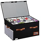 Supowin Shoe Organizer for Closet, Foldable Shoe