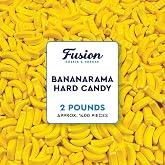 Bananarama Banana Flavored Hard Candy, Yellow, Bulk 2lb, Gluten-Free | Approx. 1,400 Pieces of Classic Banana Flavored Hard Candy, Gluten-Free, Heat-Sealed Bag