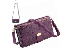 Crossbody Wallet Case for Google Pixel 10A with Lanyard Strap, Kickstand, Card Slot Holder, PU Leather Cover Handbag, Zipper 