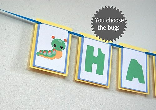 Amazon Com Bug Party Happy Birthday Banner Spring Insect Party
