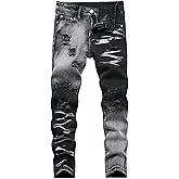 Lanscadran Boy's Skinny Fit Ripped Distressed Destroyed Fashion Washed Denim Jeans Pants