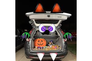 JOYIN Halloween Bat Trunk or Treat Car Archway Garage Decoration with Eyes, Fangs, Ears, Wings and Double Side Stickers
