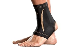 Tommie Copper Ankle Compression Sleeve (L/XL), 15-20 mmHg, 4D Stretch & Non-Slip Fit for Targeted Support, Patented Copper Znergy Fabric, Anti-Odor Benefits, Breathable Design
