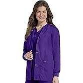 Landau Essentials Relaxed Fit 4-Pocket Snap-Front Scrub Jacket for Women 7525