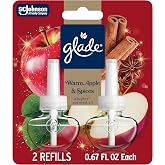 Glade PlugIns Scented Oil 2 Refills, Air Freshener, Warm Apple &amp; Spices, 1.34 fl oz, Pack of 2