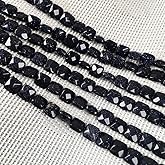 Natural Stone Beads Square Faceted Beading Blue Sand Gemstone Loose Beads for Jewelry Making 7.9 inches 2 Strands