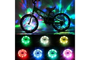 DAWAY Rechargeable Bike Wheel Lights - A16 Cool Led Bicycle Tire Lights, Safety Kids Adults Bike Hub Accessories for Boys Girls Men Women, Waterproof Bright Spoke Lights, Gifts for Cycling Disco Party
