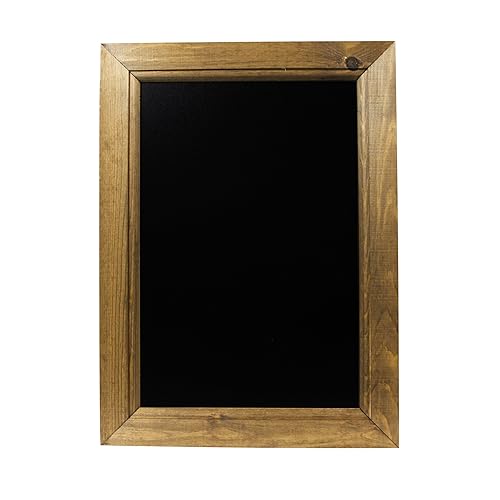 Chalkboards UK Table Top Easel and Blackboard, Wood, Dark Oak, 29.7 x