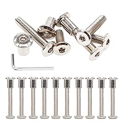 cSeao 12-Pack M6x40mm Allen Rivet Bolts Rivets Cap