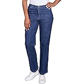 Ruby Rd. Womens Ruby Rd. Womens Mid-Rise Fly-Front Classic Denim Ankle Pant