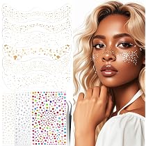 Amazon.com : XANGNIER Glitter Freckles Face Tattoo,9 Sheets Face ...
