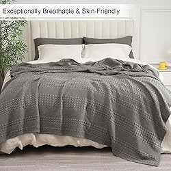 PHF 100% Cotton Waffle Weave Blanket King