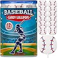 Baseball Lollipops 12pk- Baseball Sucker Lollipops Baseball Candy As Baseball Party Favors & Baseball Goodie Bags - Baseball Snacks,Baseball Favors