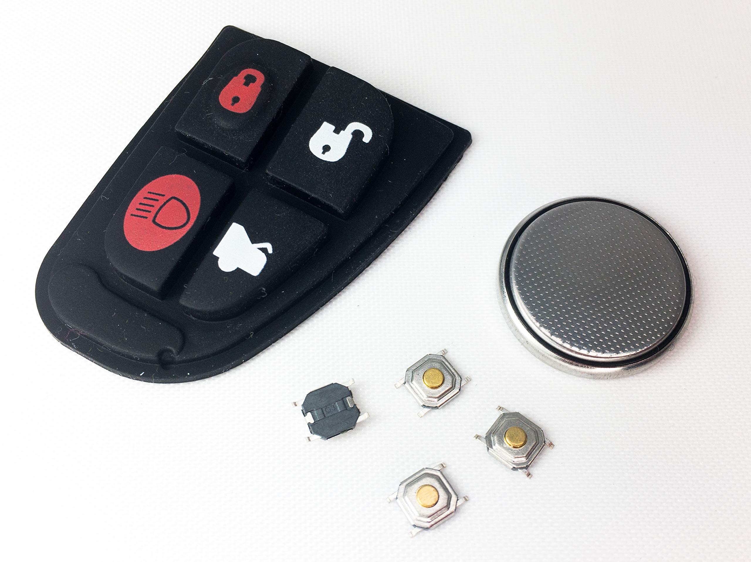 DIY Repair kit - for Jaguar 4 button remote key fob refurbishment