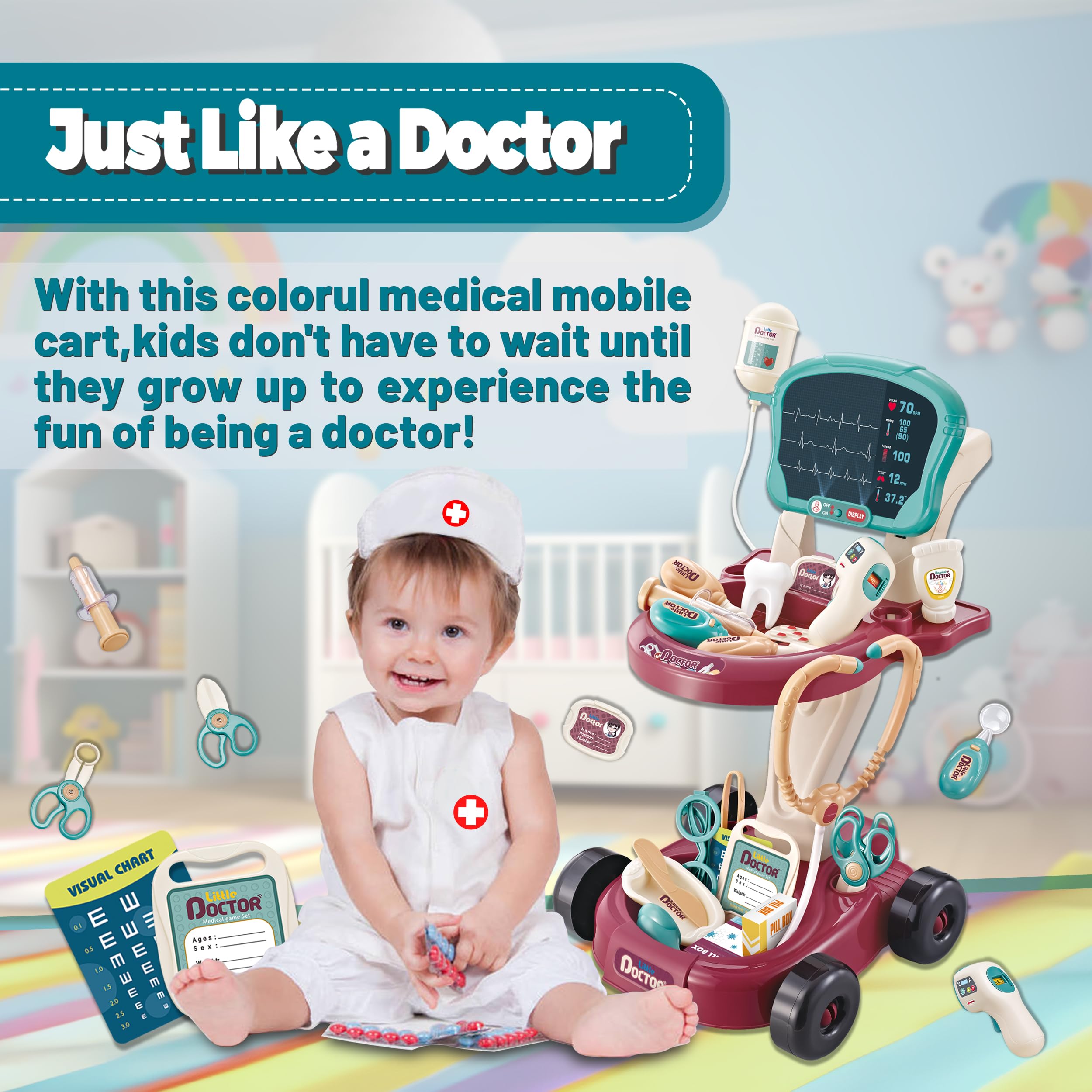 Mua Deluxe Toy Doctor Kit for Kids - 28 Piece Pretend Medical Station ...