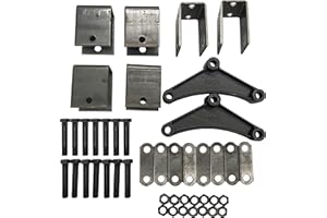 M-PARTSAUTO M-Parts Double Eye Tandem Hanger Kit – Trailer Hanger kit for 3500-7000 lb axles, 3-1/4" Tall Hangers, Trailer Leaf Spring Kit, Leaf Springs, Trailer Hangers, APT5