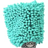 Chemical Guys, Big Noodle Chenille Microfiber Wash Mitt, Turquoise, 11 x 12 | Supersized chenille noodle mitt holds tons of suds and traps grit for safe, scratch-free contact washing