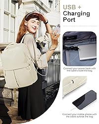 CADOLIM Beige Large Travel Backpack For Women