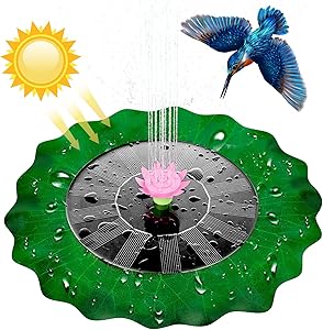 Solar Water Pond Fountain - Lotus Leaf Solar Fountain Pump, Floating Solar Powered, Floating Fountain Pump Kit for Bird Bath, Bird Bath, Aquarium, Pond Garden Decor, Fish Tank