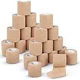 Ever Ready First Aid Self Adherent Cohesive Bandages 3" x 5 Yards - 24 Count, Tan