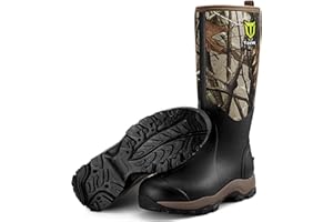 TideWe Hunting Boots for Men, Insulated Waterproof Sturdy 16" Men's Warm Hunting Boot, 6mm Neoprene and Rubber Outdoor Boot N