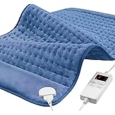 NBKLS Heating Pads for Back Neck Shoulder Pain, Electric Heating Pad Auto Shut Off, Fast Heat, Large Heating Pad Christmas Gifts for Women Men, Birthday Gifts for Mom Dad (Blue)