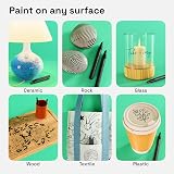 ARTISTRO 2 Black Acrylic Paint Pens 0.7mm Fine Tip for Rock Painting view 2