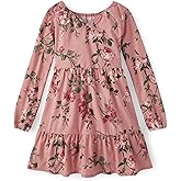 The Children's Place Girls Printed Skater Dress, Long Sleeve