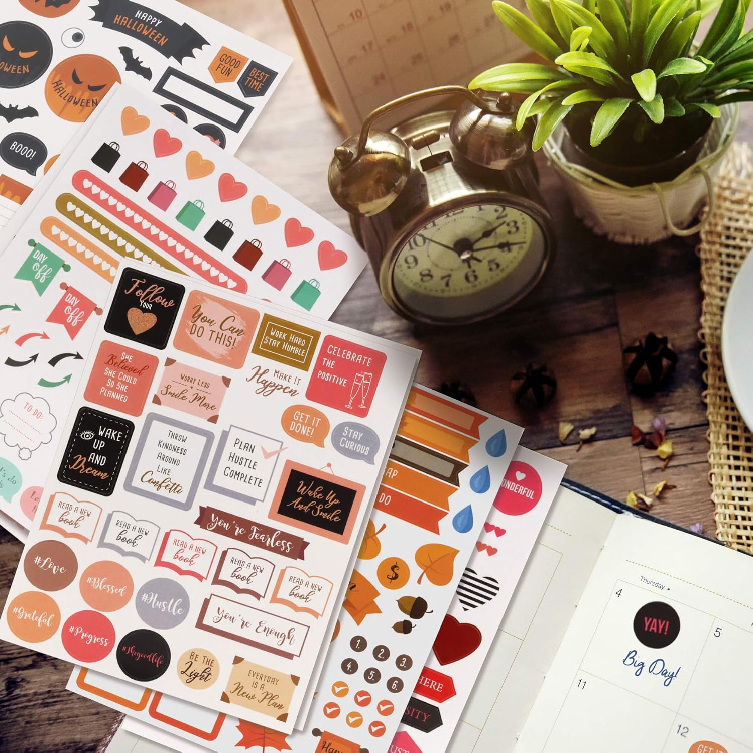 Aesthetic Planner Stickers - 1500+ Stunning Design Accessories Enhance and Simplify Your Planner, Journal and Calendar: Kitchen & Dining