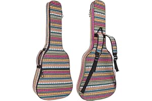 Muscab 39 40 41 Inch Guitar Bag with Neck Support, 0.66in Thick Padded Guitar Gig Bag Acoustic Guitar Backpack Case with Pocket