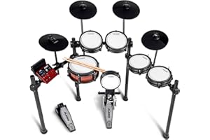 Alesis Nitro Pro XL Electric Drum Set with Dual-Zone Quiet Mesh Pads, 500+ Authentic BFD Sounds, Bluetooth, Drumeo, USB MIDI