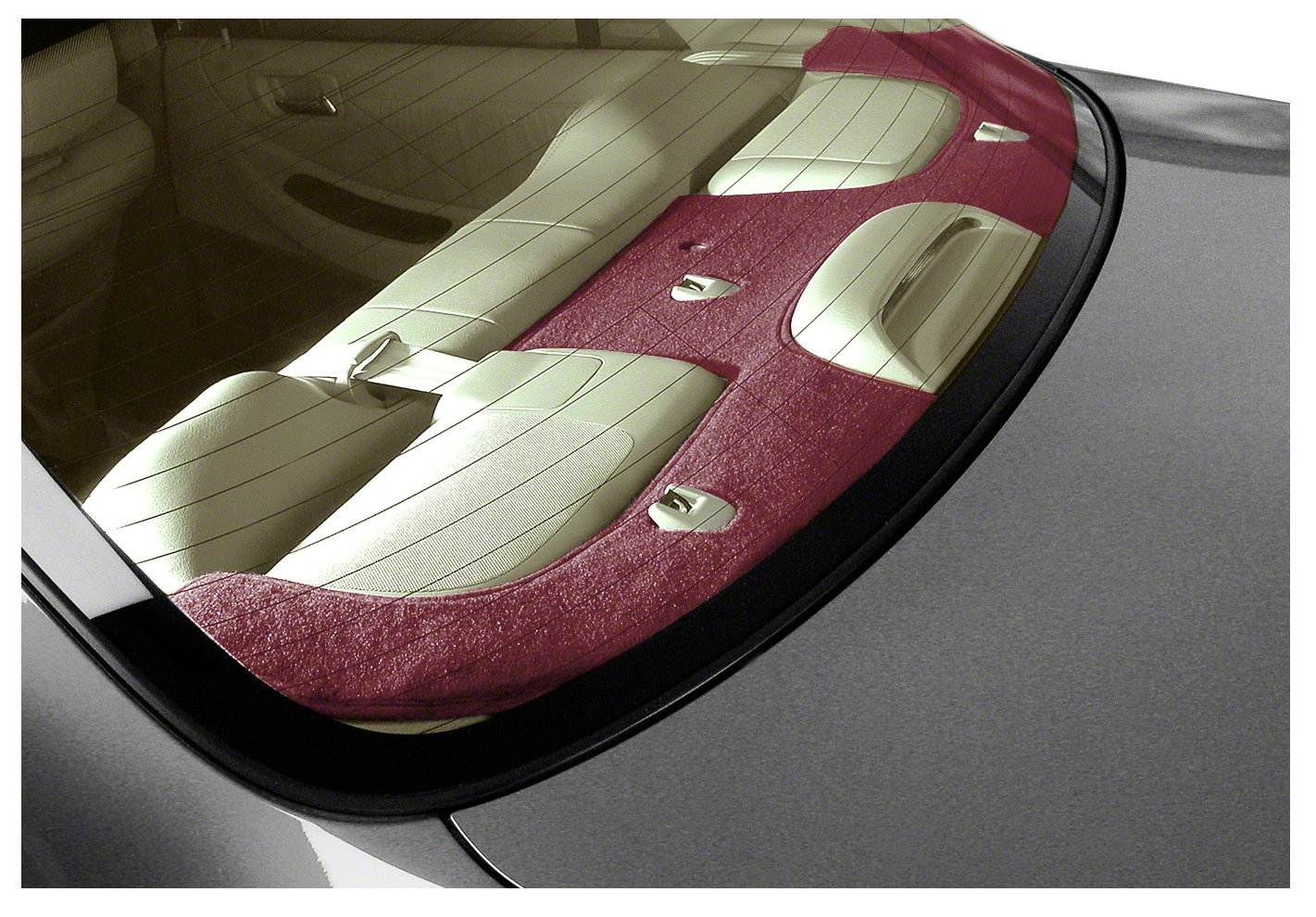 Coverking Custom Fit Dashboard Cover for Select BMW 5Series Models Red Poly Carpet Covers