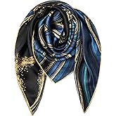 SHIROUYU 100% Mulberry Silk Scarf 43" Large Square Scarf Large Shawl - Women's Silk Oversized Headband - With Gift Packed