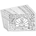 Tiny Expressions - Thanksgiving Coloring Placemats for Kids - Set of 12 Paper Placemats to Color, Turkey 'I Am Thankful for' Theme - Fall Thanksgiving Crafts for Kids