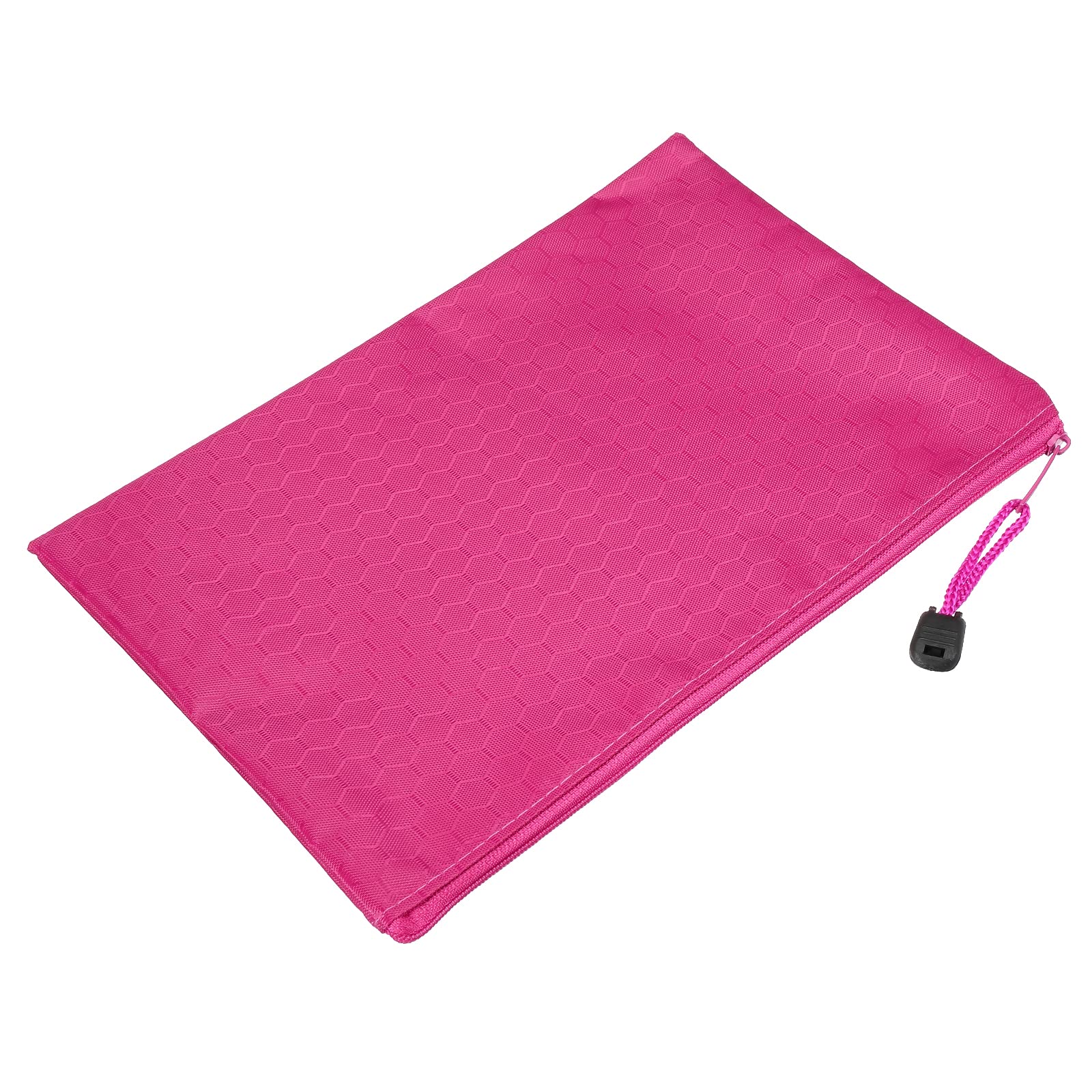 PATIKIL Waterproof Zipper File Bags, 5 Pack A5 Size Document Pocket Storage Organizer Pouch for Travel Office Supply, Rose Red