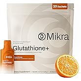 Mikra Glutathione+ Liposomal Antioxidant Supplement with CoQ10 & PQQ - Advanced Cellular Support for Energy, Focus & Immune Health Support - Liquid Glutathione Supplement - 30 Single-dose Vials