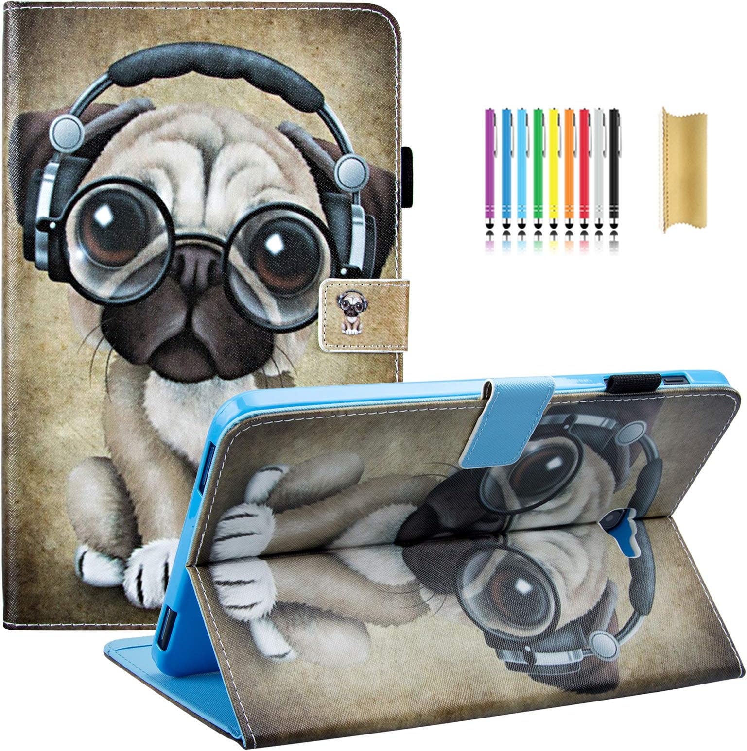 Tab A 10.1 Case, SM-T580 Case, Dteck Slim Lightweight Protective Stand Smart Cover with Auto Sleep/Wake Feature for Tab A 10.1 Inch SM-T580/T585/T587 (NO S Pen Version) Tablet- Music Dog
