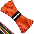 VVAAGG 550 Paracord 200FT - Lightweight and Durable 4mm Nylon Parachute Cord, Tent and Camping Rope, Clothesline - Orange