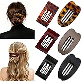 6 Pack Flat Hair Clips for Women,Large Claw Clips Strong Hold Hair Clips for for Thick & Thin Hair for Daily Styling
