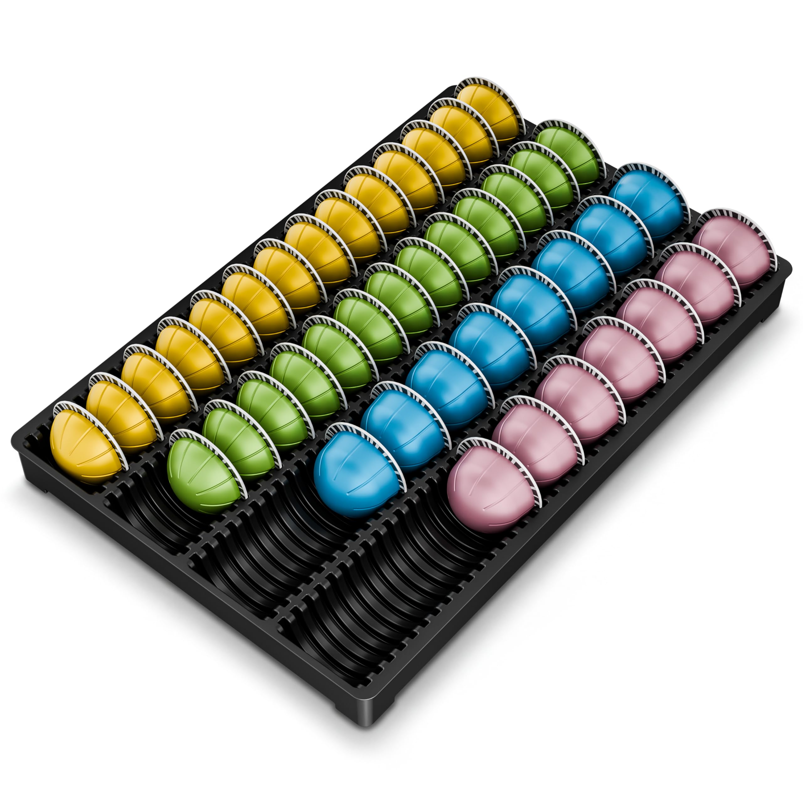 EVERIE Coffee Pod Storage Holder Drawer Insert for Counter Compatible with Nespresso Vertuoline Capsules, NCT04