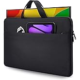 18.5 Inch Portable Monitor Case, Protective Carrying Sleeve for VisionOwl InnoView Upperizon Usparkle Ingnok iProda Motyeowe Cocopar HONGO, 18-18.5" Portable Monitor Carrying Computer Bag, Black