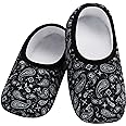 Snoozies Skinnies Slipper Socks Cozy, Foldable Slippers for Women, Non Slip Socks for Travel & Indoors - Bright Daisy