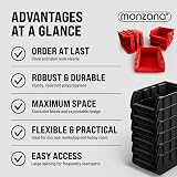 Monzana 32pc Garage Wall Rack Storage Boxes Tool Organiser Workshop Craft view 9